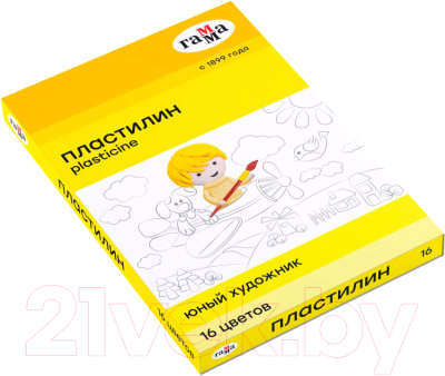 Изображение товара Пластилин ГАММА Юный художник / 280046 (16цв)
