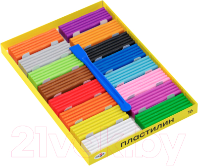 Изображение товара Пластилин ГАММА Юный художник / 280046 (16цв)