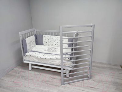 Детская кроватка Incanto Anniken маятник (серый/белый)