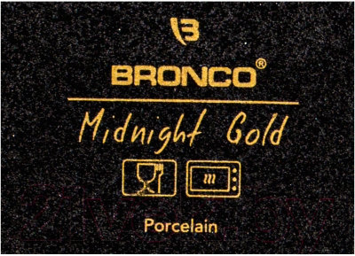 Тарелка столовая обеденная Bronco Midnight Gold / 42-368