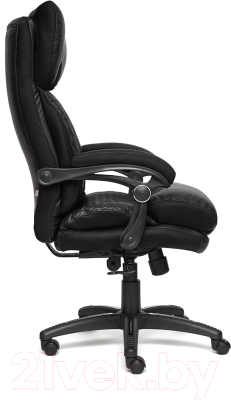 Кресло офисное Tetchair Chief кожзам/ткань (черный/черный стеганный)