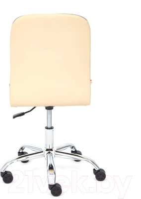Кресло офисное Tetchair Rio флок/кожзам (коричневый/бежевый)