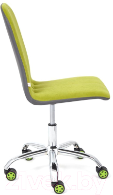 Кресло офисное Tetchair Rio флок/кожзам (оливковый/металлик)