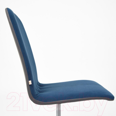 Кресло офисное Tetchair Rio флок/кожзам (синий/металлик)