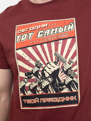 Изображение товара Футболка Mark Formelle 111773 (р.100-182/188, бордовый/печать)