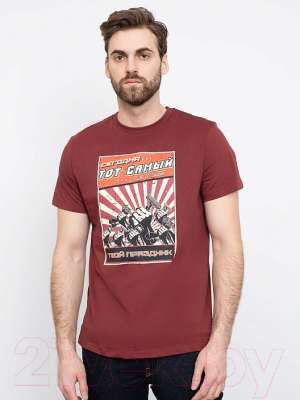 Изображение товара Футболка Mark Formelle 111773 (р.100-182/188, бордовый/печать)