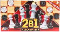 

Набор настольных игр Играем вместе, Деревянные 2 в 1 / P00037-R