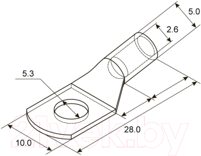 Изображение товара Наконечник для кабеля Rexant ТМЛ 2.5–5–2.6 / 07-5301