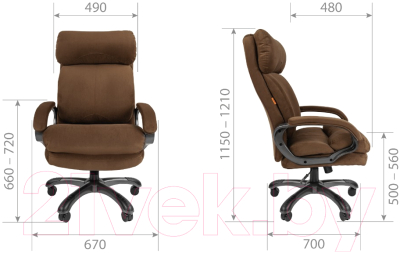Кресло офисное Chairman Home 505 (Т-14 коричневый)