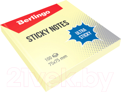 Блок для записей Berlingo Ultra Sticky / LSn_39100 (желтый)