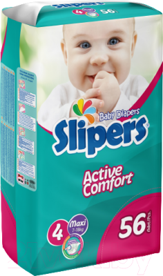 Подгузники детские Slipers Maxi 7-18кг / Maxi56 (56шт)