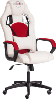 Кресло геймерское Tetchair Driver кожзам/ткань (белый/красный) - 