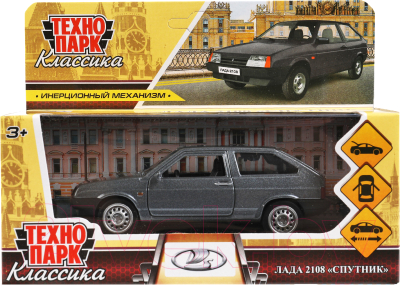 Автомобиль игрушечный Технопарк Lada-2108 Спутник / 2108-12-GY