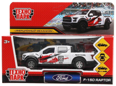 Автомобиль игрушечный Технопарк Ford F150 Raptor Спорт / F150RAP-12SRT-WH