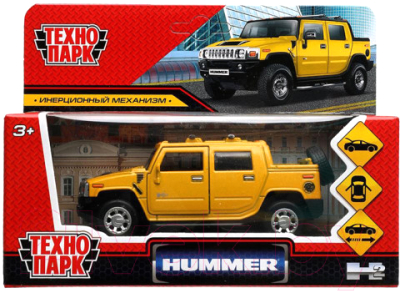 Автомобиль игрушечный Технопарк Hummer H2 Pickup / HUM2PICKUP-12-YE