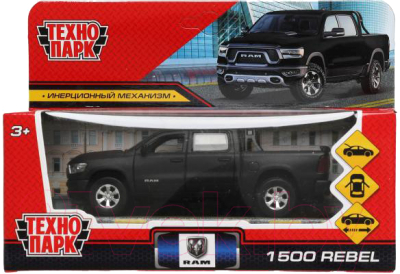 Автомобиль игрушечный Технопарк Dodge Ram 1500 Rebel / RAM1500-13MAT-BK