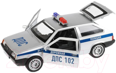 Автомобиль игрушечный Технопарк Lada-2108 Спутник Полиция / 2108-12POL-SR