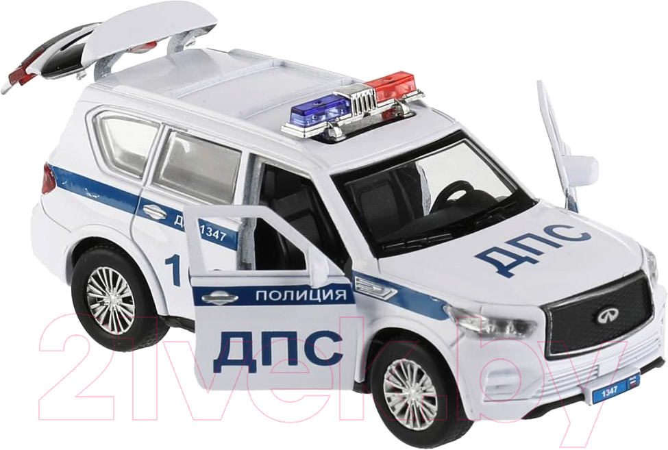 Автомобиль игрушечный Технопарк Infiniti Qx80 Полиция / QX80-12POL-WH — фото 2