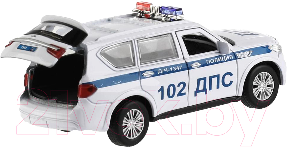 Автомобиль игрушечный Технопарк Infiniti Qx80 Полиция / QX80-12POL-WH — фото 3