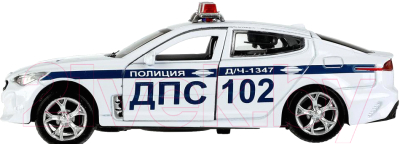 Автомобиль игрушечный Технопарк Kia Stinger Полиция / STINGER-12SLPOL-WH