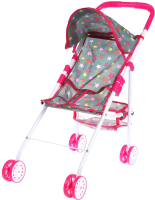 

Коляска для куклы Наша игрушка, Салют с крышей и корзиной / M7258-1