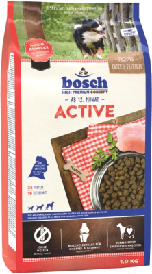 Сухой корм для собак Bosch Petfood Active / 5211001 (1кг)