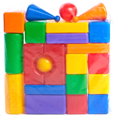 Развивающая игрушка Строим счастливое детство Строительный набор Стена-2 / 5245 (22эл)