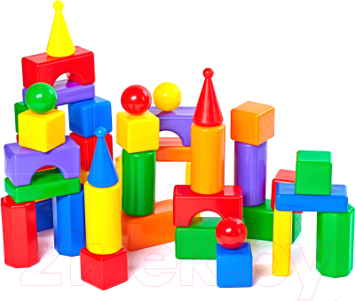 Развивающая игрушка Строим счастливое детство Строительный набор Стена-2 / 5248 (43эл)