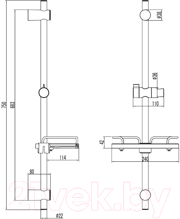 Душевой гарнитур LEMARK LM3775GM