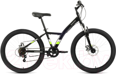 Велосипед Forward Dakota 24 2.0 D 2022 / RBK22FW24593 (черный/зеленый)
