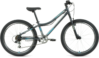 Велосипед Forward Titan 24 1.0 2022 / RBK22FW24018 (темно-серый/бирюзовый) - 