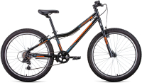 Велосипед Forward Titan 24 1.0 2022 / RBK22FW24017 (черный/ярко-оранжевый) - 