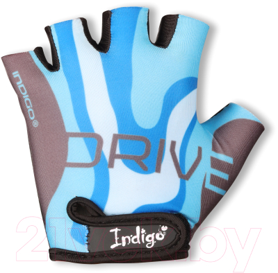 Велоперчатки Indigo Drive / IN323 (4XS, голубой)