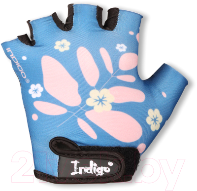 Велоперчатки Indigo Fern / IN322 (3XS, синий/розовый)