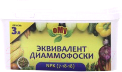 Изображение товара Удобрение ОМУ Эквивалент диаммофоска (3л, ведро)