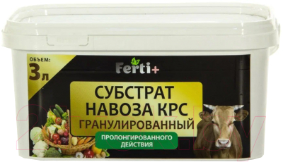 Изображение товара Удобрение Ferti+ Субстрат навоза КРС гранулированный (3л)