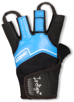 Перчатки для фитнеса Indigo SB-16-8128 (XXL, черный/синий) - 
