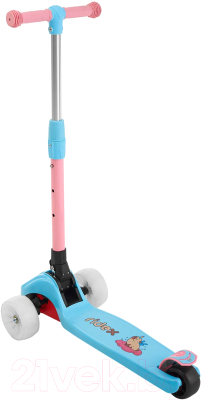 Самокат детский Ridex Juicy R 120/80мм (голубой/розовый)