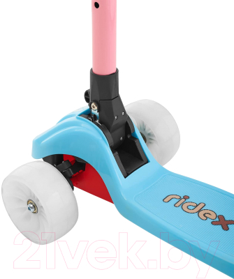 Самокат детский Ridex Juicy R 120/80мм (голубой/розовый)