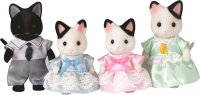 Набор фигурок коллекционных Sylvanian Families Семья черно-белых кошек / 5181 - 