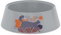 Миска для животных Альтернатива Cats / М4369 (серый) - 