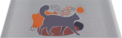 Миска для животных Альтернатива Cats / М4369 (серый)