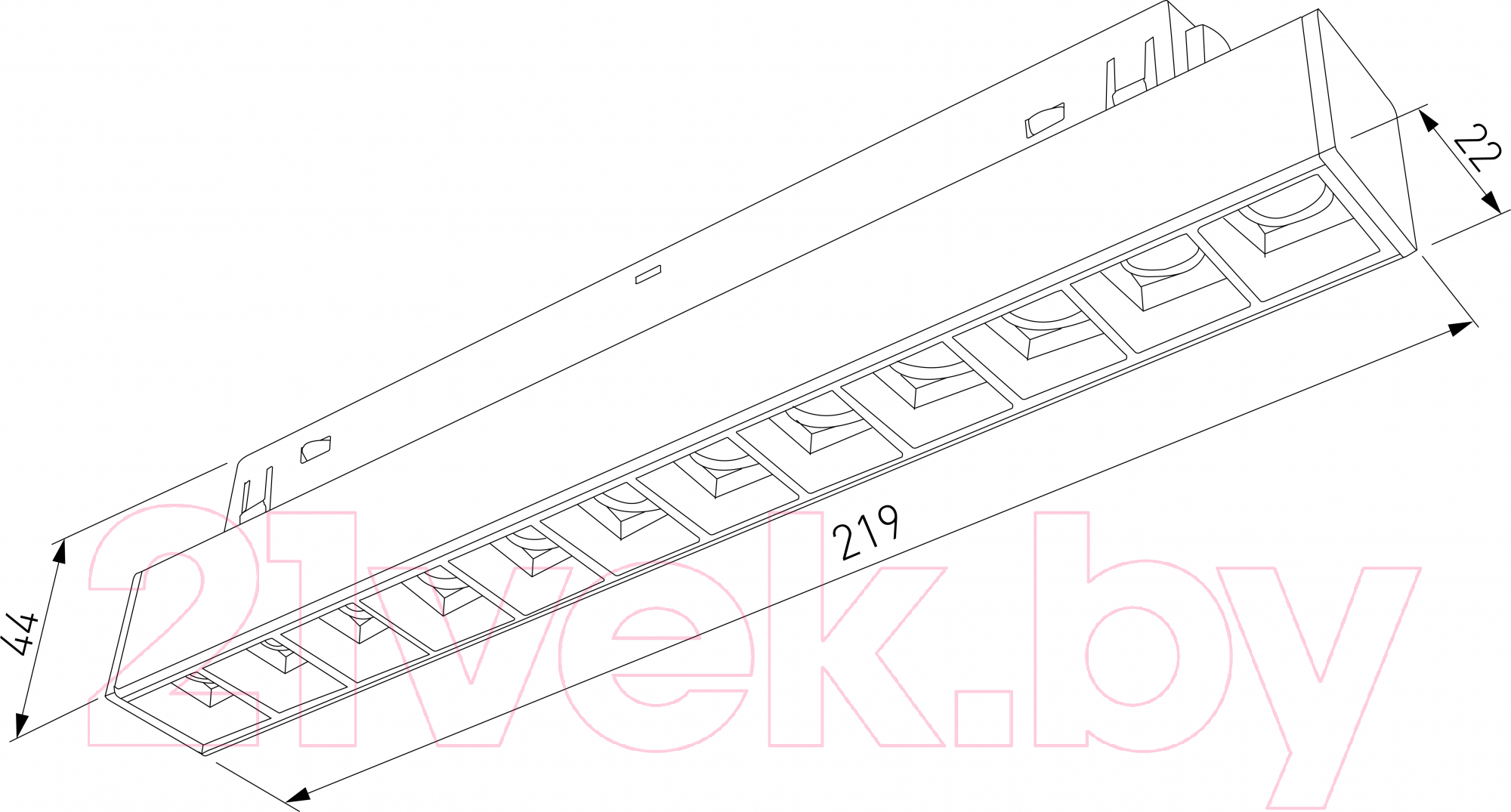 Трековый светильник Elektrostandard Slim Magnetic HL02 85010/01 (черный) — фото 5