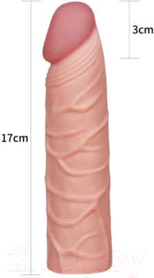 Насадка на пенис LoveToy Super-Realistic Penis Extension Sleeve / LV1051F