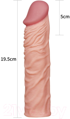 Насадка на пенис LoveToy Super-Realistic Penis Extension Sleeve / LV1052F