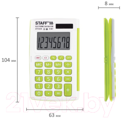 Калькулятор Staff STF-6238 (белый)