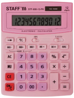 Калькулятор Staff STF-888-12-PK (розовый) - 