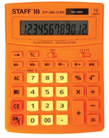 Калькулятор Staff STF-888-12-RG (оранжевый) - 