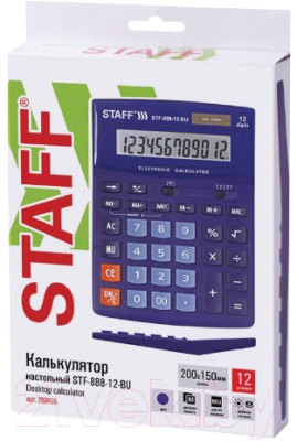 Калькулятор Staff STF-888-12-BU (синий)