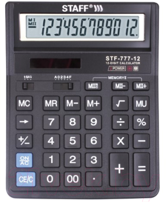 Калькулятор Staff STF-777 (черный)
